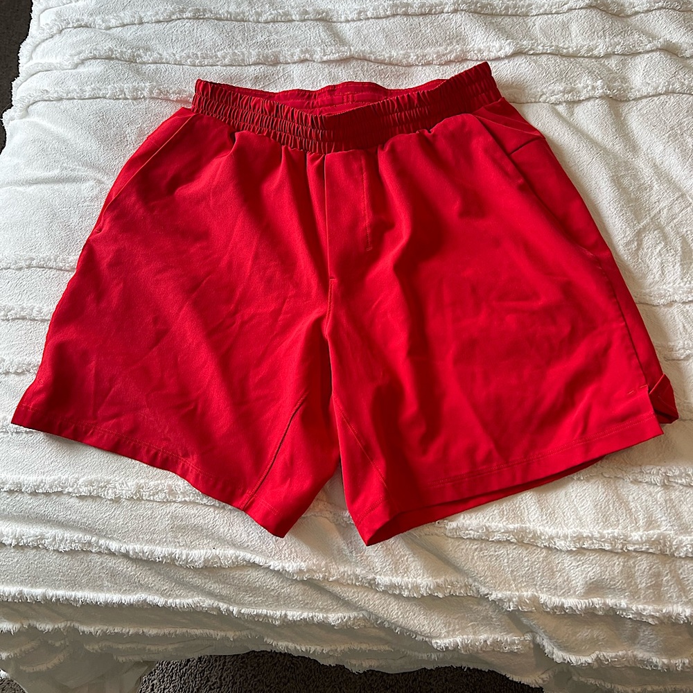 Lululemon red swim shorts medium